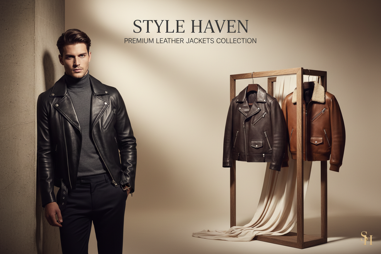 Men's Leather Jackets Banner