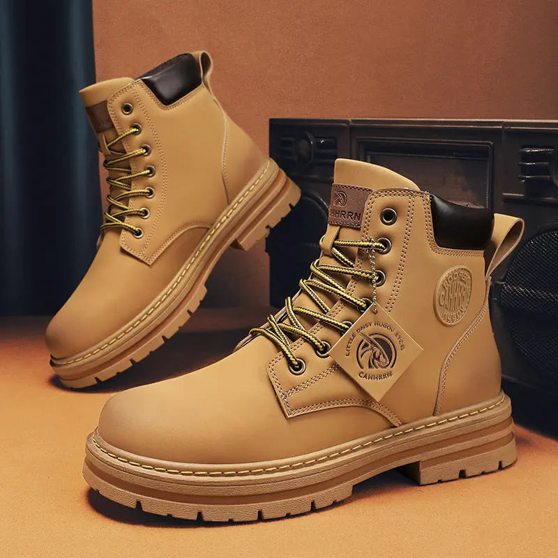Mens Casual Biker High Top Martin Boots style-haven-vwag8
