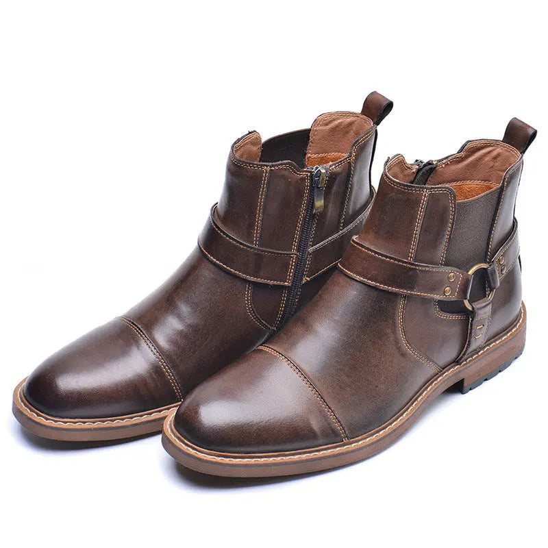 Arkbird Mens High Top Tooling Martin Boots style-haven-vwag8