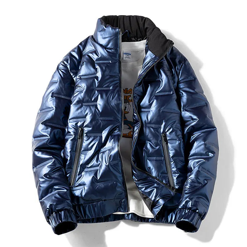 Men's Shiny Thickened Puffer Coat — Extended Sizes style-haven-vwag8