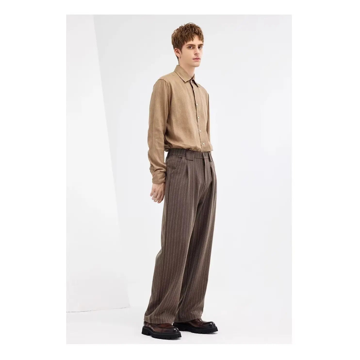 Men's Stylish Striped Textured Dress Pants Style Haven