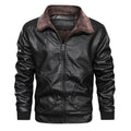 Men's Long-Line Thick PU Leather Jacket — Winter Warm style-haven-vwag8