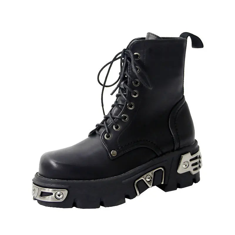 Women's motorcycle boots short Martin boots style-haven-vwag8