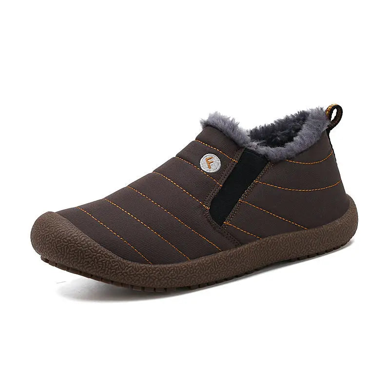 Dacomfy Mens Winter Shoes Ankle Boots Warm Fur Snow Boots Waterproof Slip On Couple Shoes Comfortable Sneakers Plus Size style-haven-vwag8