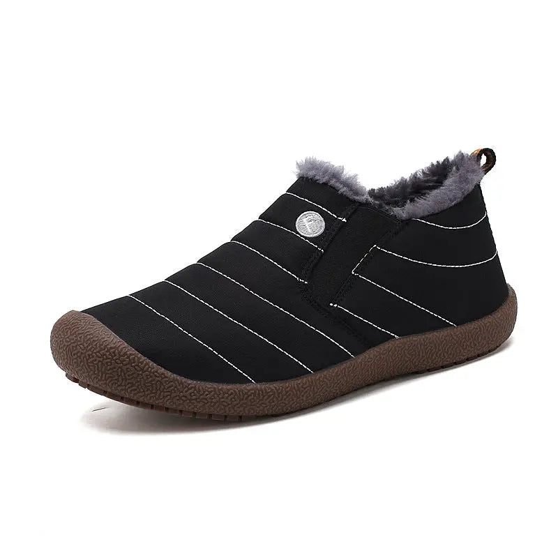 Dacomfy Mens Winter Shoes Ankle Boots Warm Fur Snow Boots Waterproof Slip On Couple Shoes Comfortable Sneakers Plus Size style-haven-vwag8