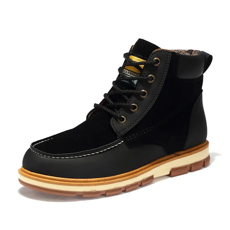 Fashion Shoes Military Boots High-Top Tooling Shoes Men's Short Boots style-haven-vwag8