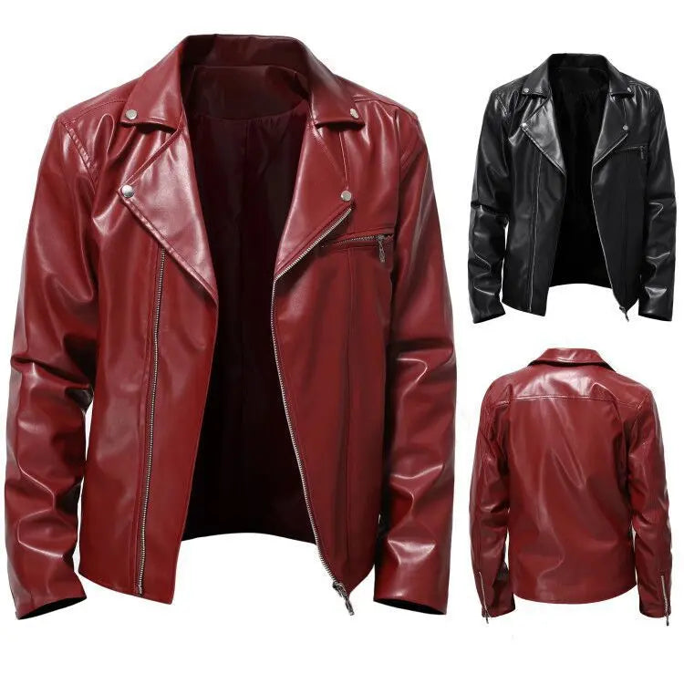 Men's Leather Clothing Trend Spring And Autumn New Leather Jackets Gear Hikes