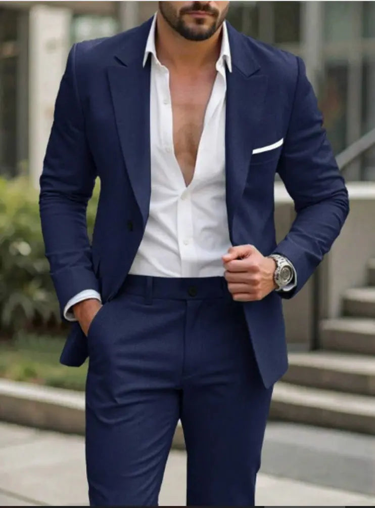 Always In Stock Mens Two-piece Business Professional Suit style-haven-vwag8