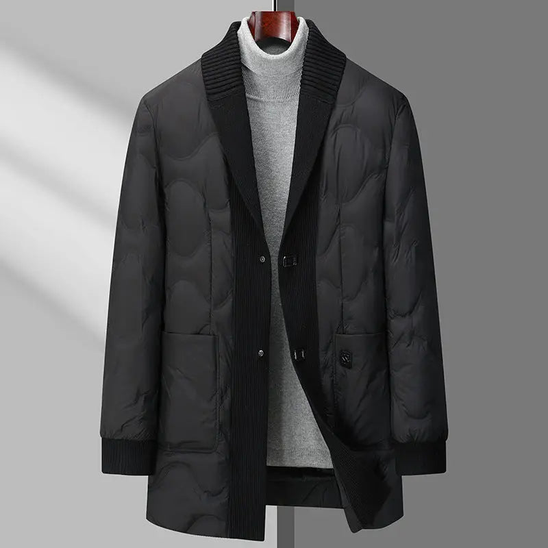 Men's Luxury Mid-Length Down Jacket style-haven-vwag8