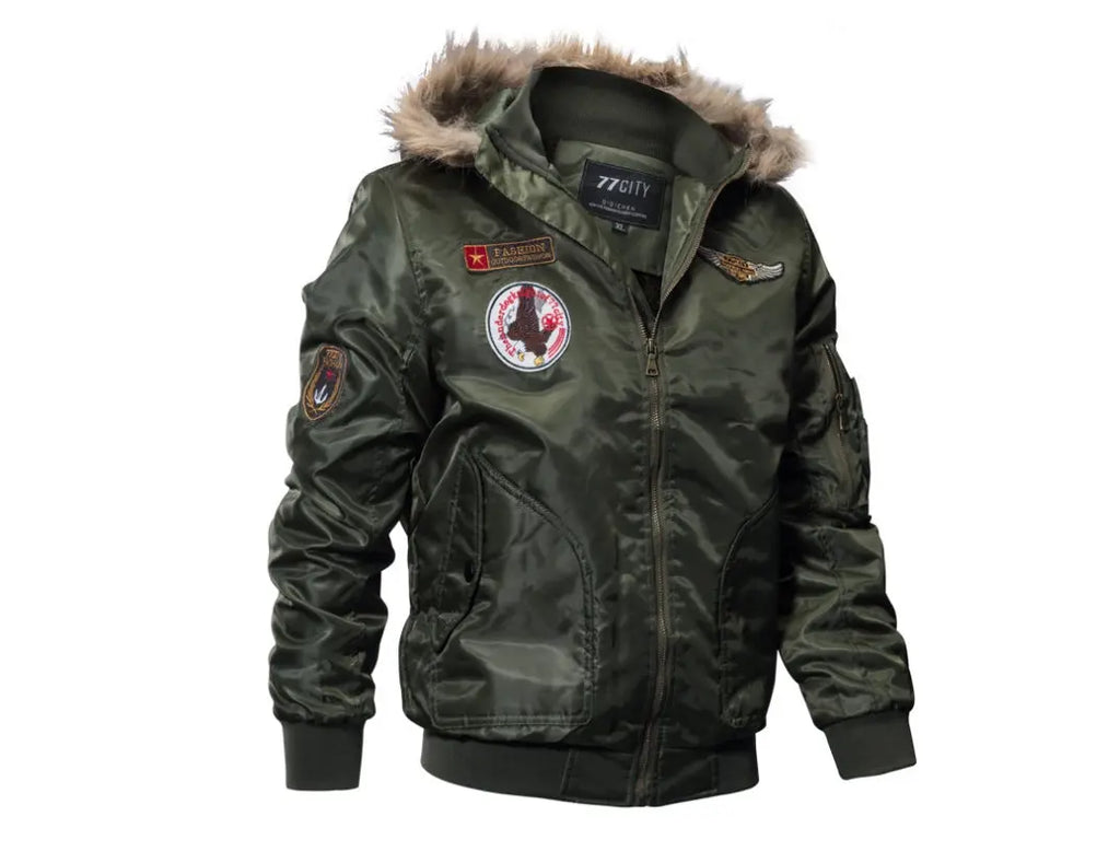 Men's 3D Velvet Military-Inspired Thick Winter Coat style-haven-vwag8