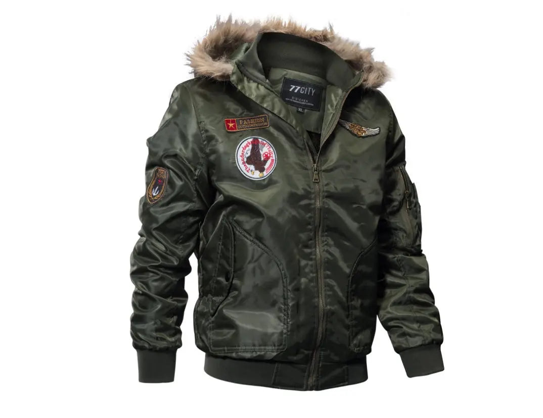 Men's 3D Velvet Military-Inspired Thick Winter Coat style-haven-vwag8