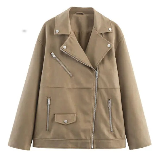 Women's Motorcycle Leather Jackets Autumn New style-haven-vwag8