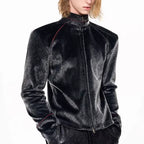 Men's Horsehair-Texture Fur Jacket — Winter Warm style-haven-vwag8