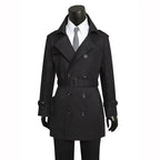 Men's British-Style Slim-Fit Trench Coat — Belted, Plus-Size style-haven-vwag8