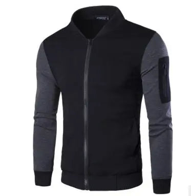 Men's Patchwork Sleeve Bomber Jacket style-haven-vwag8