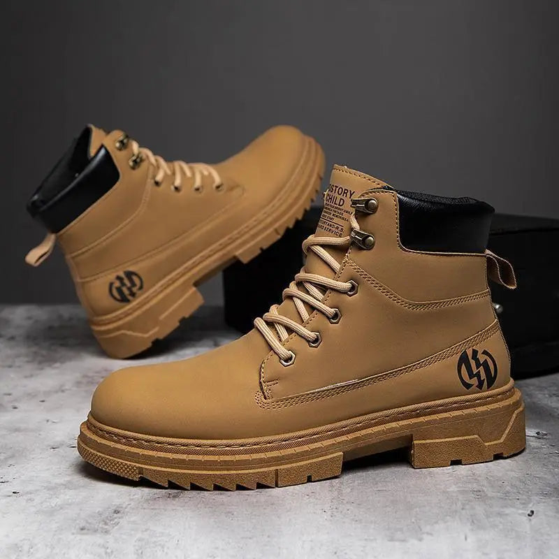 Mens Casual High Top Martin Boots style-haven-vwag8