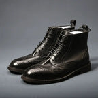 Mens Trendy Casual Thick-soled Leather Boots style-haven-vwag8