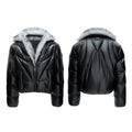 Men's Thickened Short Winter Jacket — Deep Black style-haven-vwag8