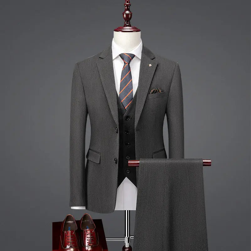 Handsome Slim Fit British Style Business Casual Suit Formal Attire style-haven-vwag8