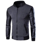 Men's Patchwork Sleeve Bomber Jacket style-haven-vwag8