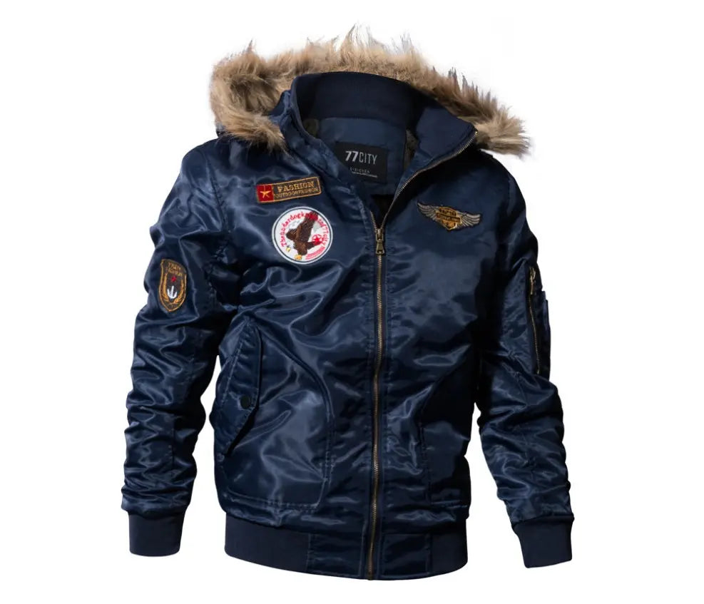 Men's 3D Velvet Military-Inspired Thick Winter Coat style-haven-vwag8