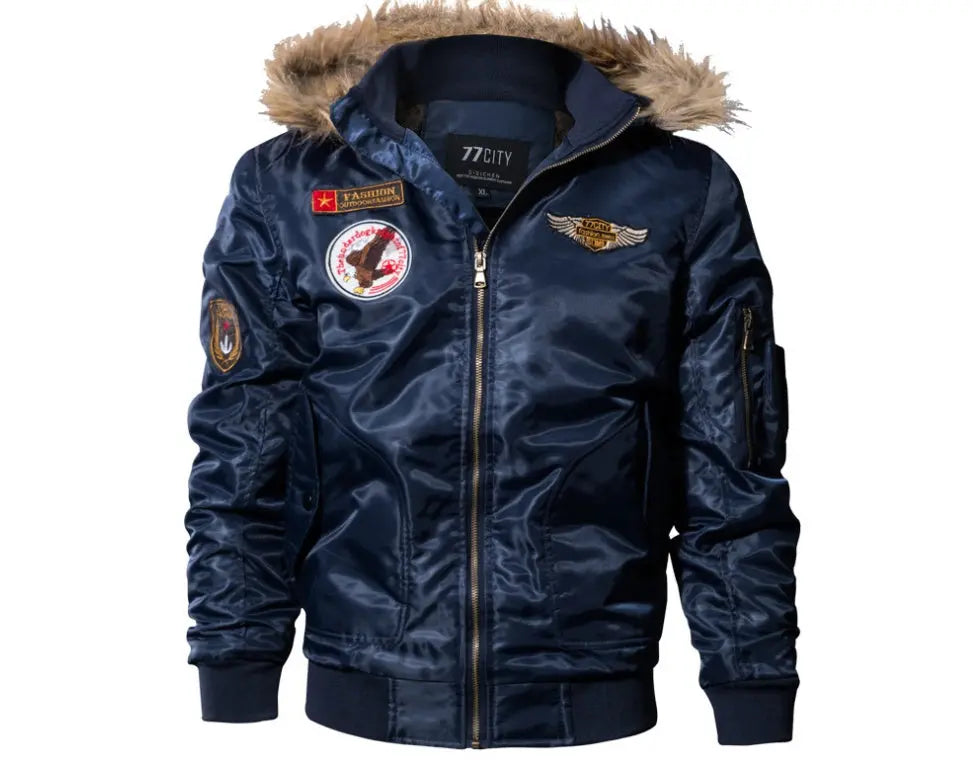 Men's 3D Velvet Military-Inspired Thick Winter Coat style-haven-vwag8