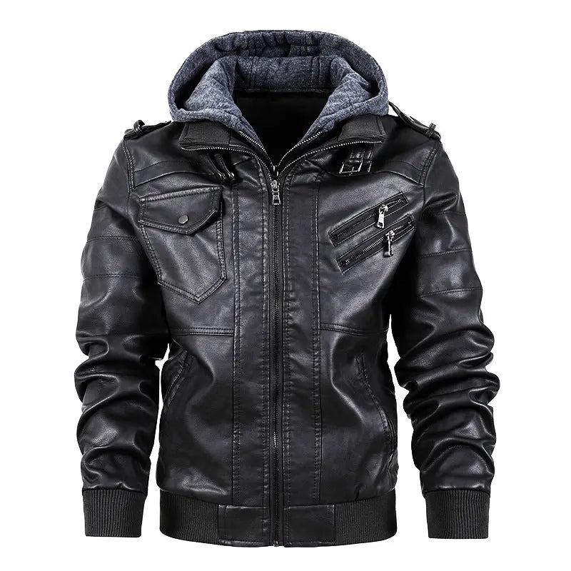 Motorcycle leather men's jackets stand collar men Gear Hikes