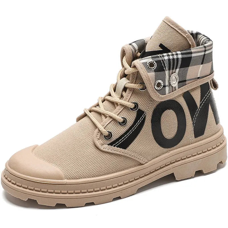 New All-match High-top Girls Canvas Short Boots Women's Shoes style-haven-vwag8