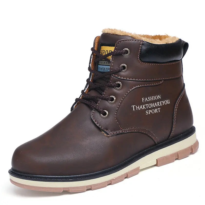 Fashion Shoes Military Boots High-Top Tooling Shoes Men's Short Boots style-haven-vwag8