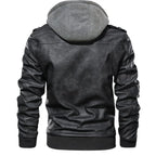 Men's Leather Jackets, Faux Leather Jacket For Men Lapel Zip-Up Slim Fit Coat - style-haven-vwag8