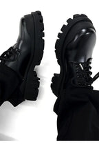 Thick Soled Men's British High-end Black Elevated Leather style-haven-vwag8