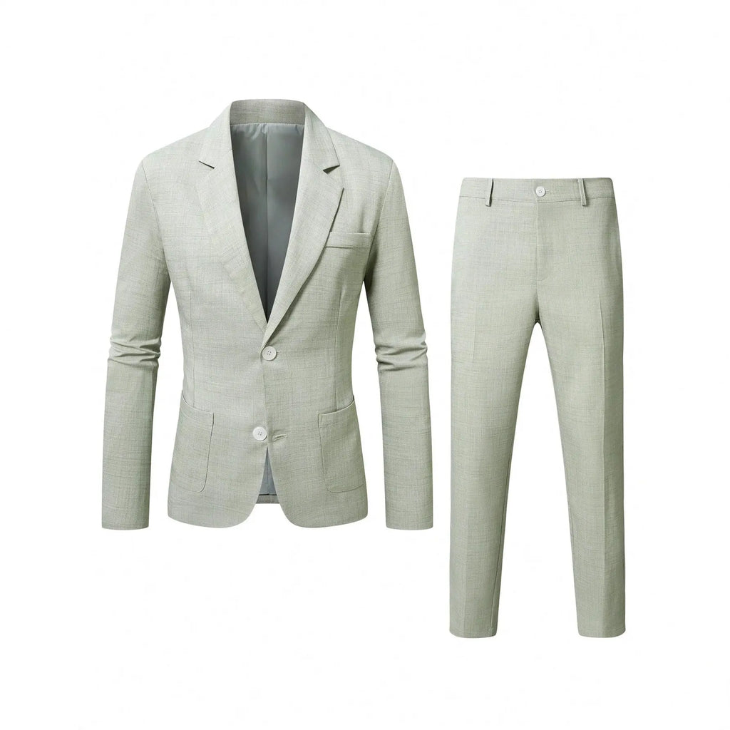 Mens Solid-Colored Business Suit Set style-haven-vwag8