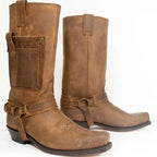 Embroidered Knight High-Heel Leather Mens Boots style-haven-vwag8