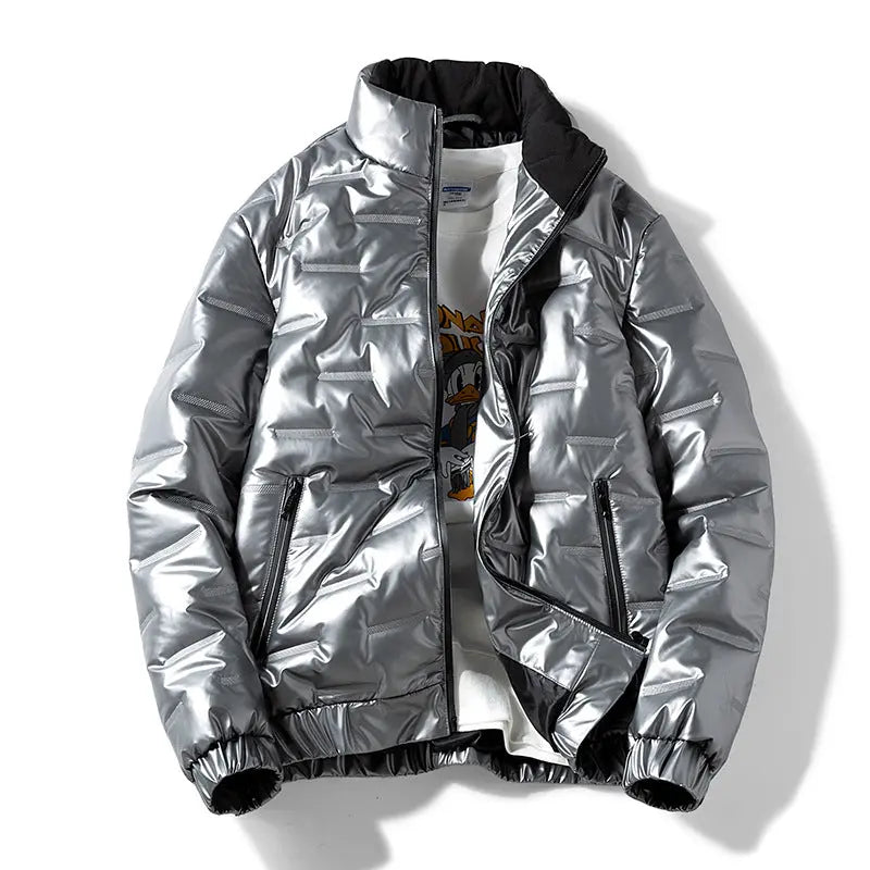 Men's Shiny Thickened Puffer Coat — Extended Sizes style-haven-vwag8