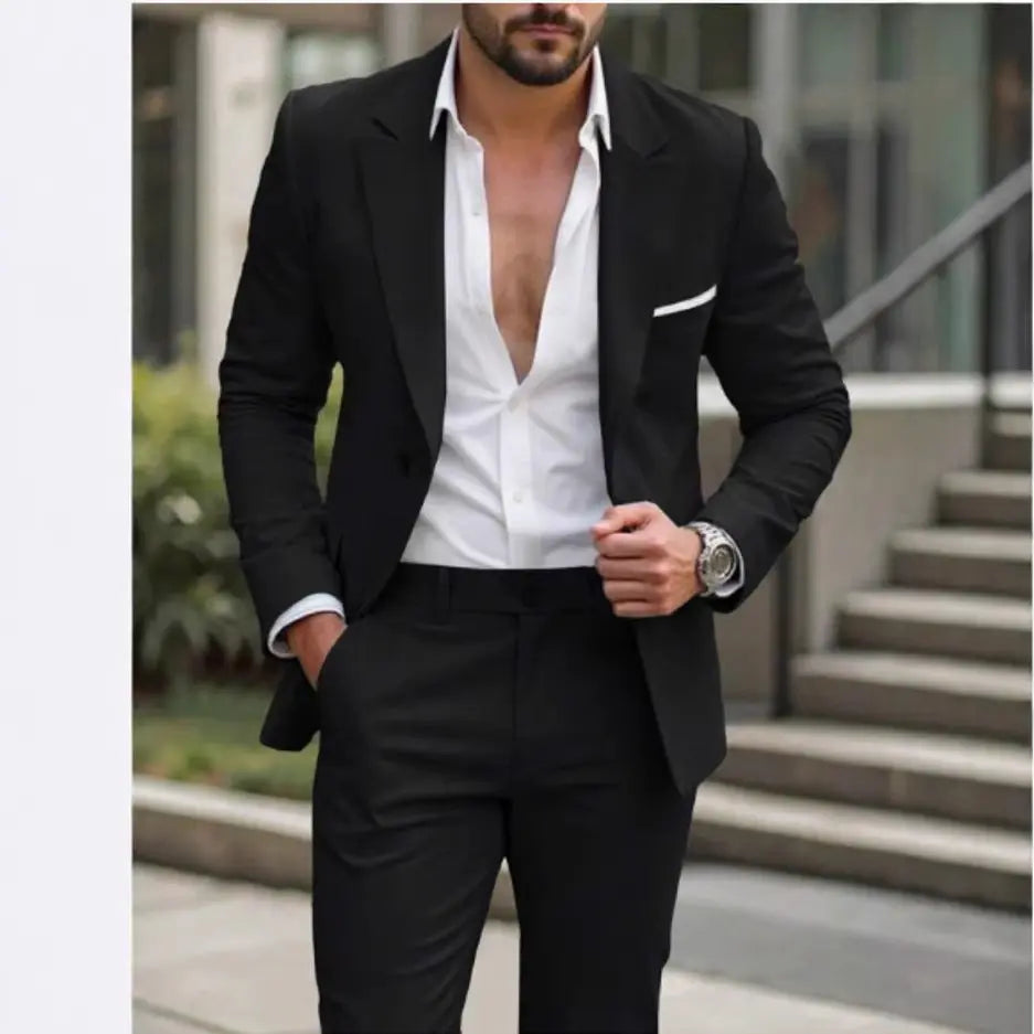 Always In Stock Mens Two-piece Business Professional Suit style-haven-vwag8