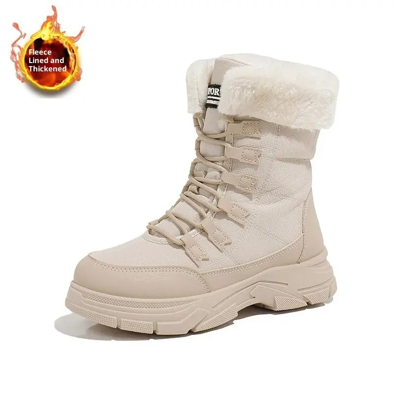 Womens Versatile And Warm Fleecelined Chunkysoled Shoes style-haven-vwag8