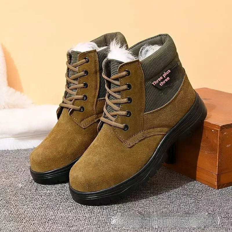Mens Sheepskin-Trimmed Thermal Cotton Boots style-haven-vwag8
