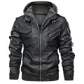 Men's Leather Jackets, Faux Leather Jacket For Men Lapel Zip-Up Slim Fit Coat - style-haven-vwag8