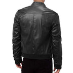 Mens Winter Warm Zip-Up Stand Collar Slim-Fit Leather Jacket Coats style-haven-vwag8