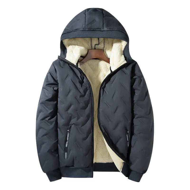 Men's Fleece-Lined Thickened Hooded Jacket style-haven-vwag8