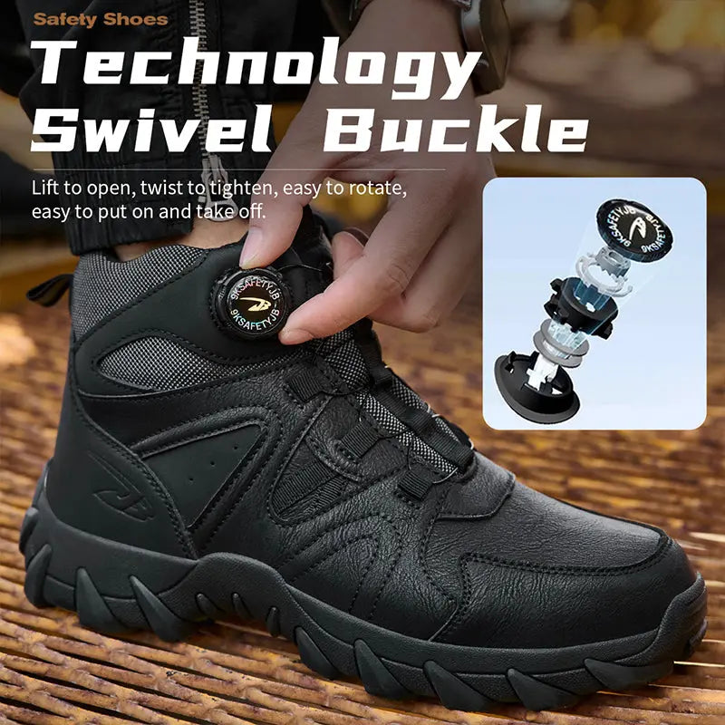Mens Lightweight Comfortable And Safety Work Boots style-haven-vwag8