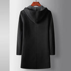 Mens Mid-Length Wool Coat With A Hood Reversible Style style-haven-vwag8