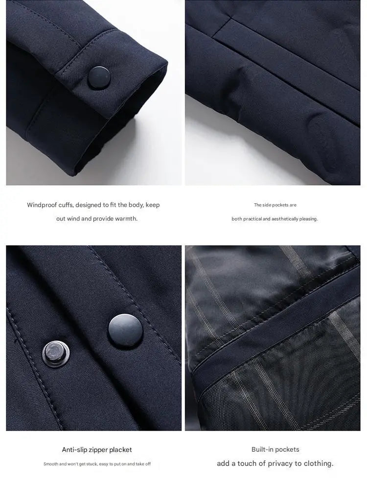 Men's Lightweight Short Down Jacket — Business Casual style-haven-vwag8