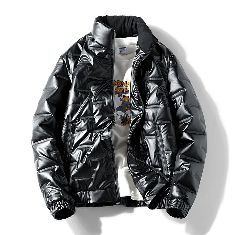 Men's Shiny Thickened Puffer Coat — Extended Sizes style-haven-vwag8