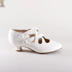 Astoria Edwardian Leather Shoes (Soft Ivory)