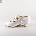 Astoria Edwardian Leather Shoes (Soft Ivory)