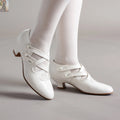 Astoria Edwardian Leather Shoes (Soft Ivory)