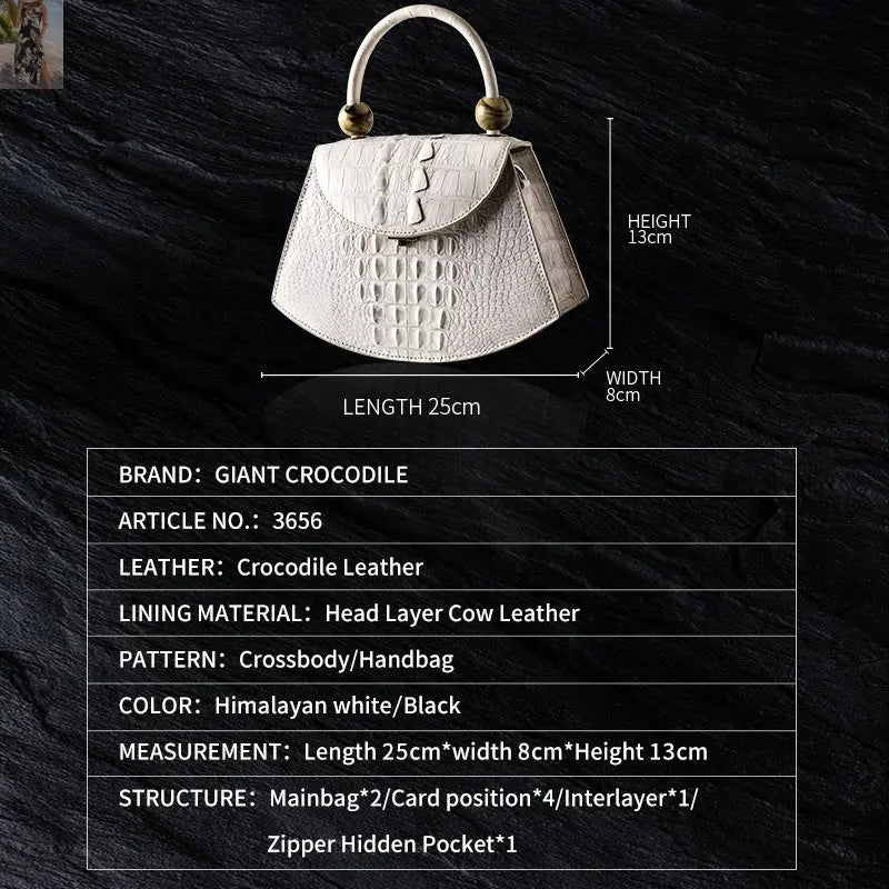 DON JOHN Crocodile Bags Luxury Handbag Women's