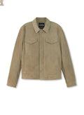 Suede Trucker Jacket (Sage)