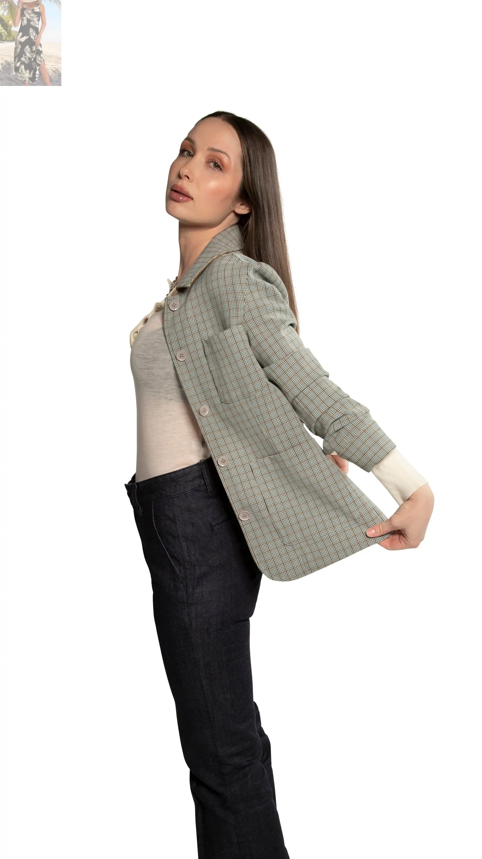 Button Front, Patch Pocket Task Jacket With Elbow Patches